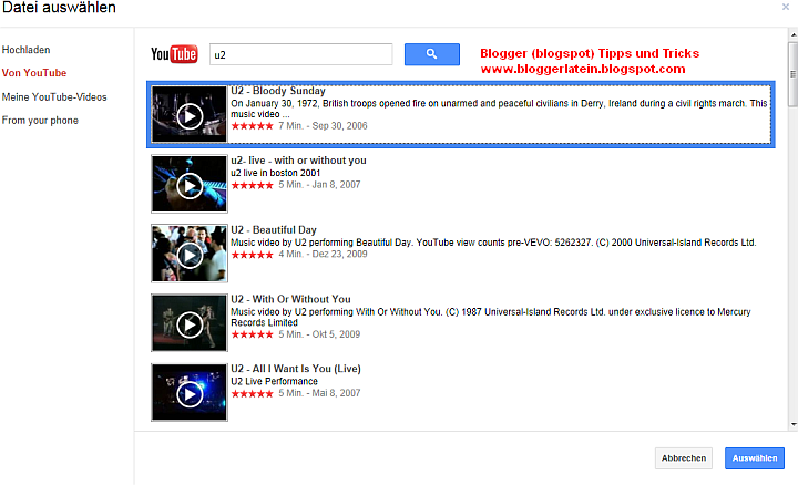 YouTube Video bei Blogger Blogspot einbetten, einfügen bzw. anzeigen