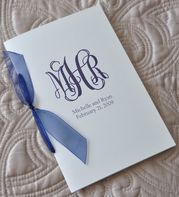 Layout Jackie Wedding Program Ink Color Navy Paper Natural Linen