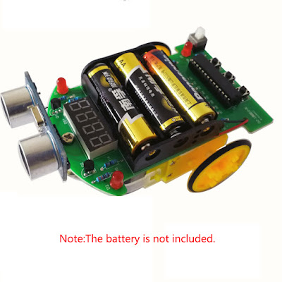 5Pcs D2-4 Intelligent Ranging Car DIY Kit Ultrasonic Ranging Module 10.8cm*7cm Board Size 