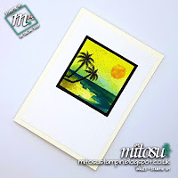 Stampin' Up! Waterfront & Brusho Card with Frame Idea order SU craft from Mitosu Crafts UK Online Shop