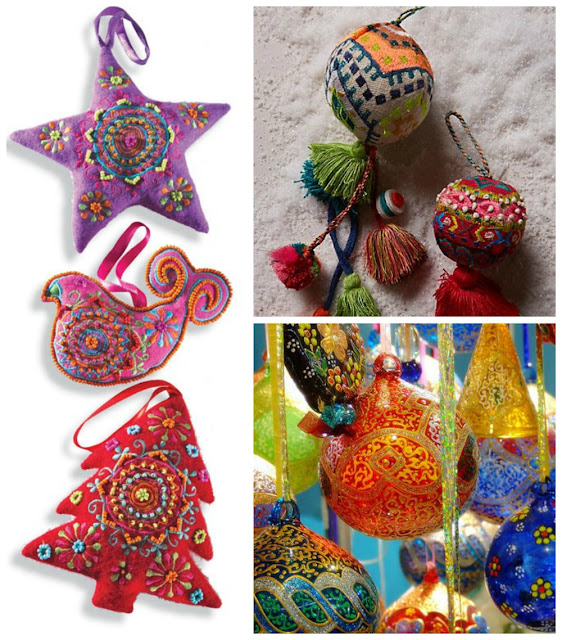 Bohemian Christmas Decoration Inspiration {Colorful non-traditional Christmas Decorations} Hippie Christmas. Boho Christmas. Alternative Christmas tree. Ecclectic Christmas decorations. #bohmemianchristmas #boho #bohemian #gypsystyle #hippie