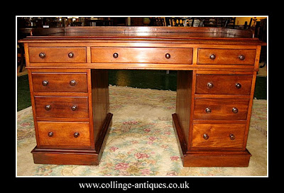 antique pedestal desk