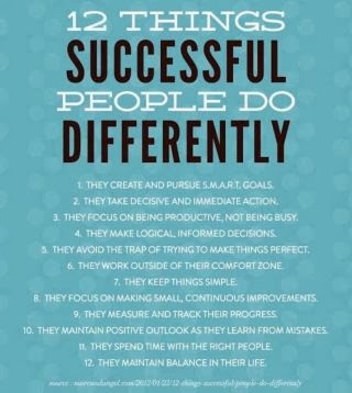 12 things successful people do differently