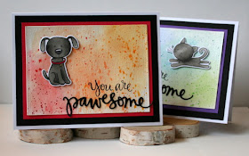 Artsy Watercolor Background Pawesome Cards by Jess Moyer featuring Simon Says Stamp