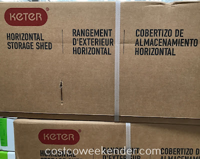 Costco 1031617 - Keter Horizontal Resin Storage Shed: Quick and easy way to add storage to any home