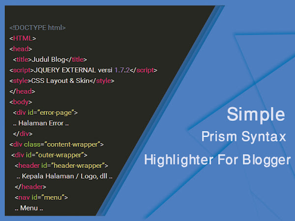 Membuat Prism Syntax Highlighter Simple Di Blog