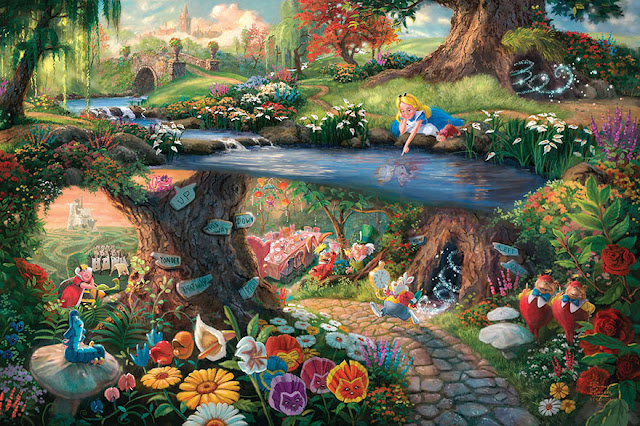 amazing Disney paintings by Thomas Kinkade