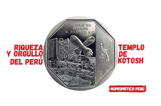 Moneda alusiva al Templo de Kotosh