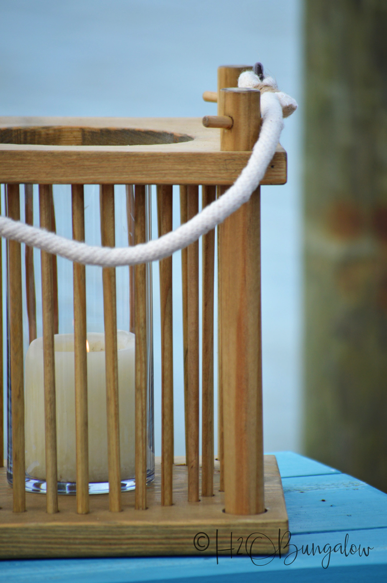 wood dowel lantern\" title=