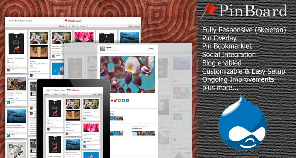 PinBoard - Drupal 7 Themesnap Template
