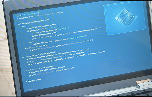 Laptop displaying Python code
