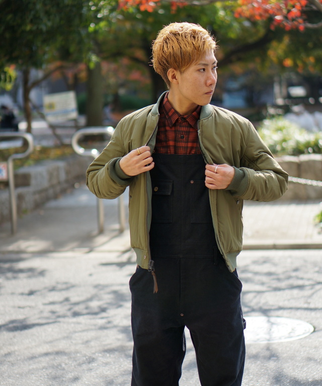 【CALEE/キャリー】CALEE MA-1 Jacket × Canvas Overall STYLING!