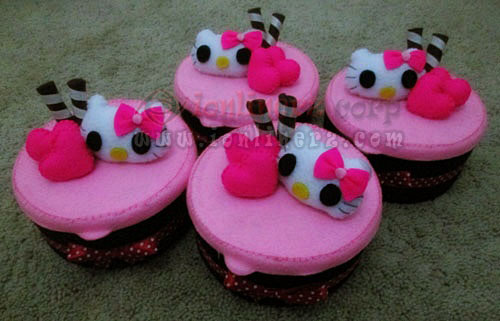 Jual Kotak / Sarung / Tempat Tisu, Toples Kue Flanel Set Karakter Kartun Hello Kitty