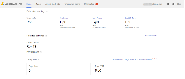 Akun Google Adsense Non Hosted.