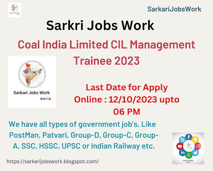 Coal India Limited CIL Management Trainee 2023
