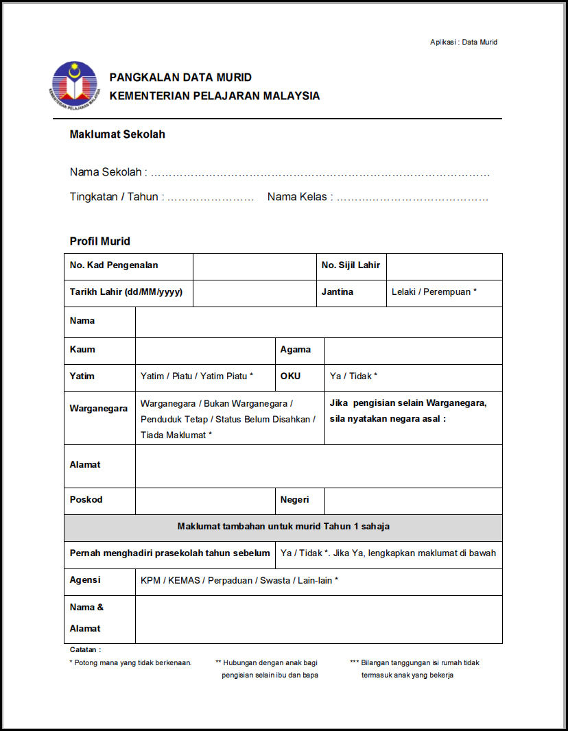 Contoh Soal Selidik Lengkap.Contoh Borang Soal Selidik 