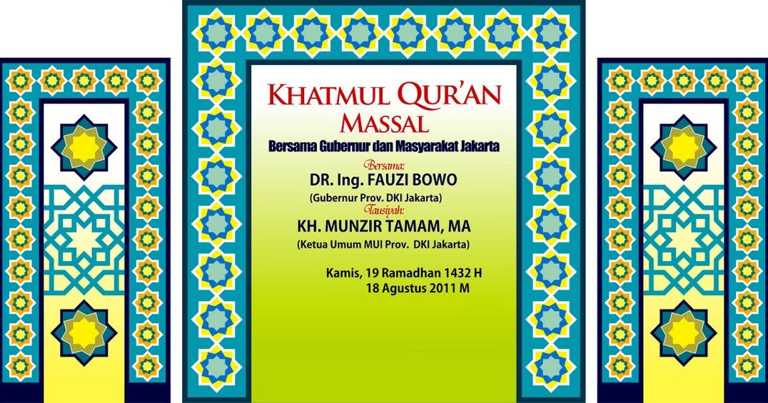  desain foto desain gambar Desain Backdrop Khotmul Quran 