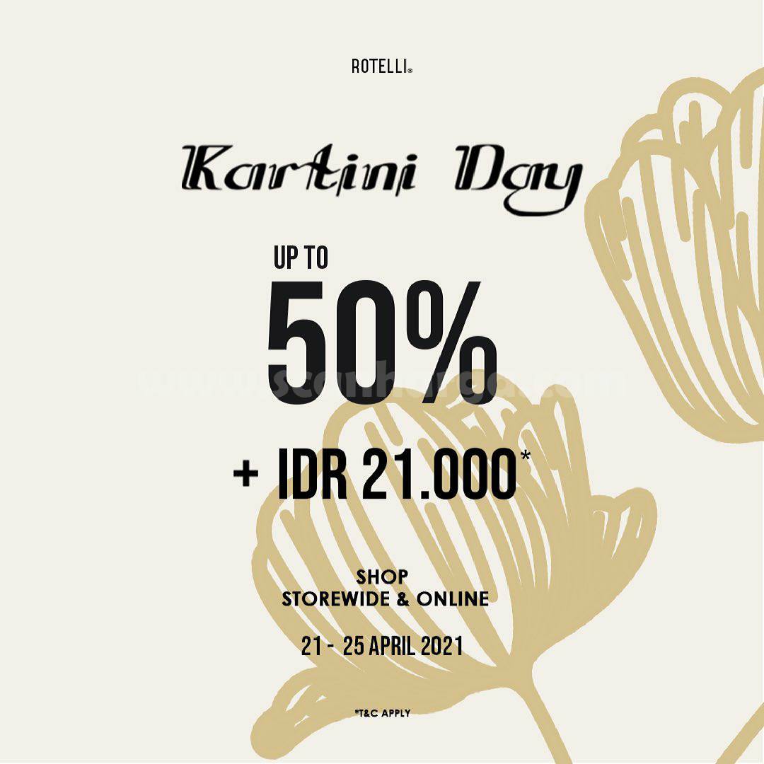 Promo Rotelli Kartini Day DIscount Up To 50% + Cashback Rp21.000