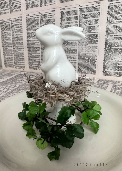 Bunny Display Easter Cloche.