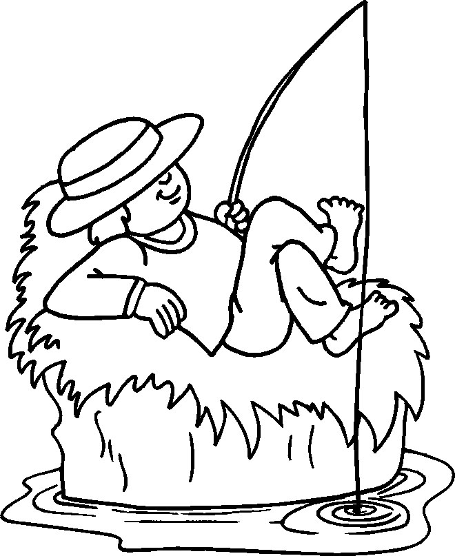 Fishing Coloring Page