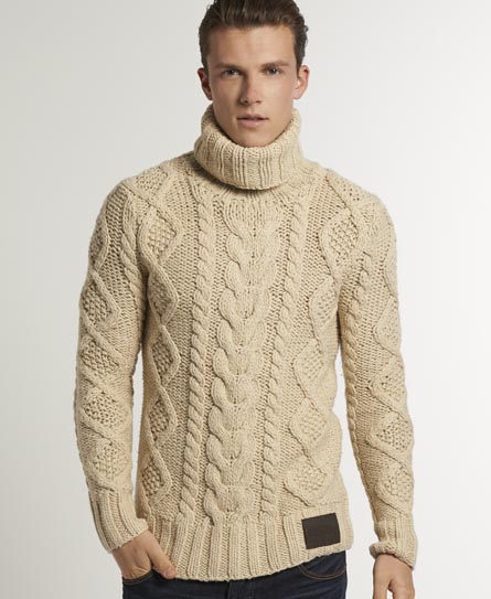 Suéter tipo jersey de lana irlandesa para hombre, 'Clásico de las Islas  Aran