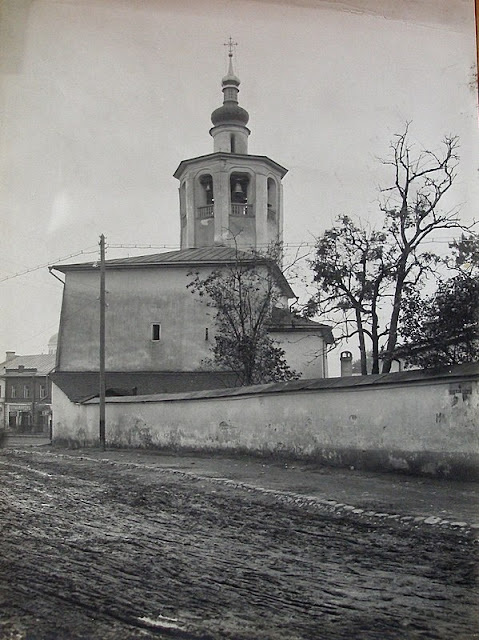 Колокольня Козьмодемьянской в Примостье церкви. Фотограф К.К.Романов. 1917г.