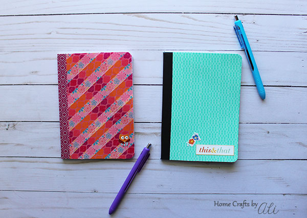 step by step tutorial washi tape notebook