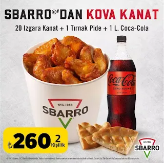 Sbarro Pizza 2023 Menü Fiyat Listesi ve Kampanyalar 20li Kova Kanat Fırsatı