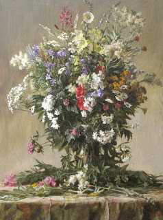 Pintura Hiperrealista Jarrones Flores