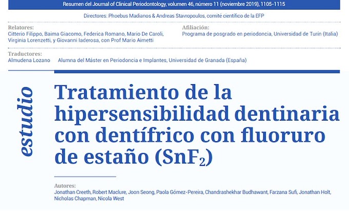 PDF: Tratamiento de la Hipersensibilidad Dentinaria con dentífrico con fluoruro de estaño (SnF2)