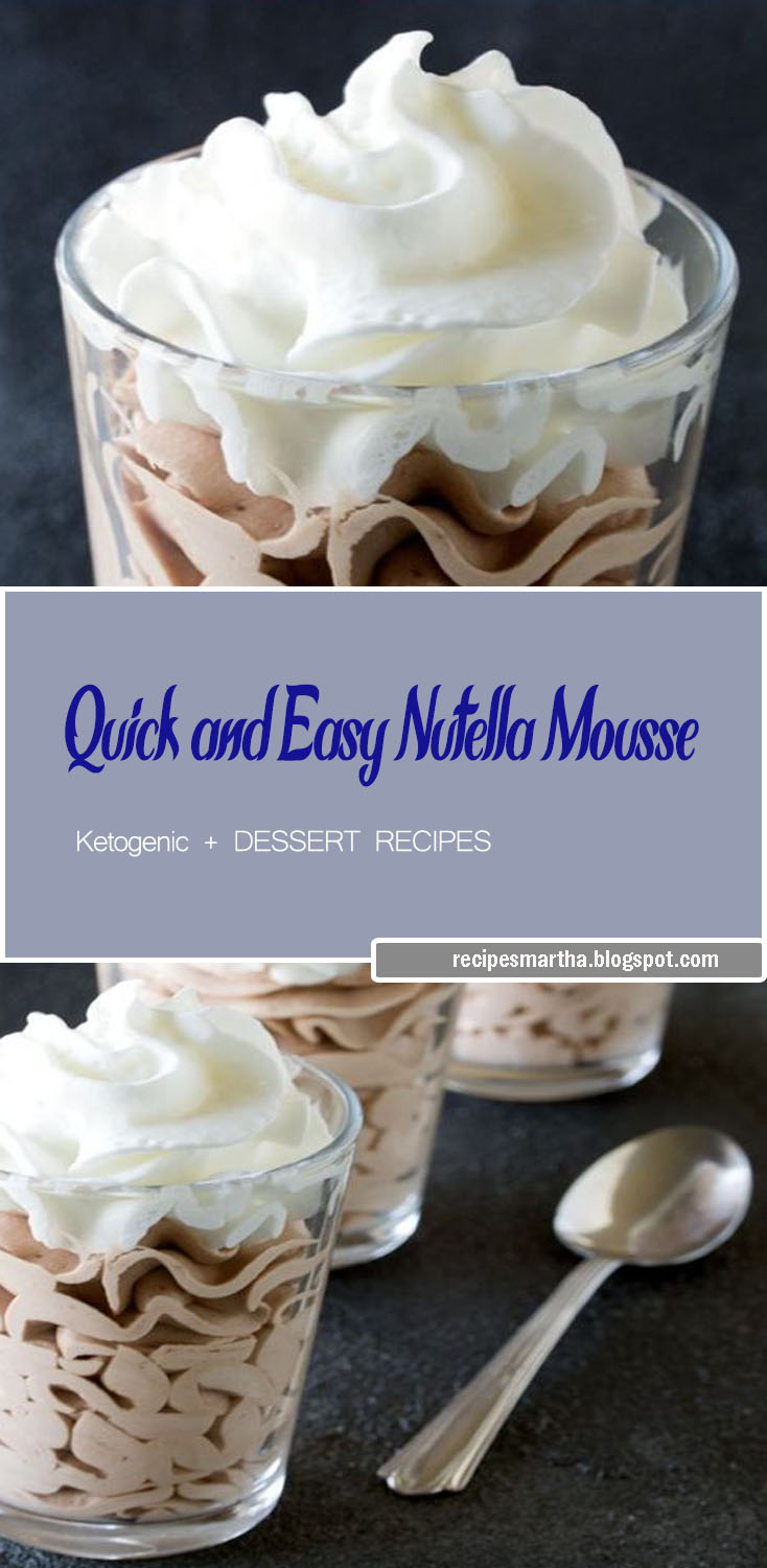 This 3 ingredient dessert will win you over immediately. Nutella Mousse is a quick, easy, and delicious dessert!