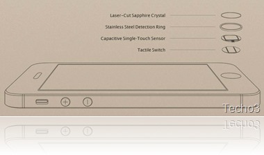 touch ID sensor on iPhone 5S