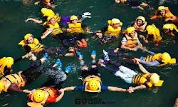 serunya body rafting di green canyon