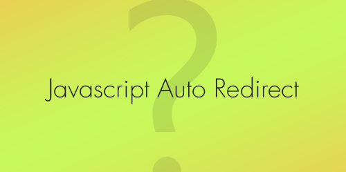 Javascript Auto Redirect Footer Kredit