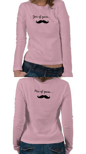 Yes No If You Mustache Front and Back T-Shirt.