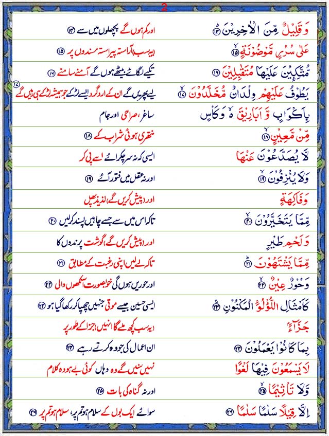 Surah E Waqia (images) - Shia Duas - a source for Shia 