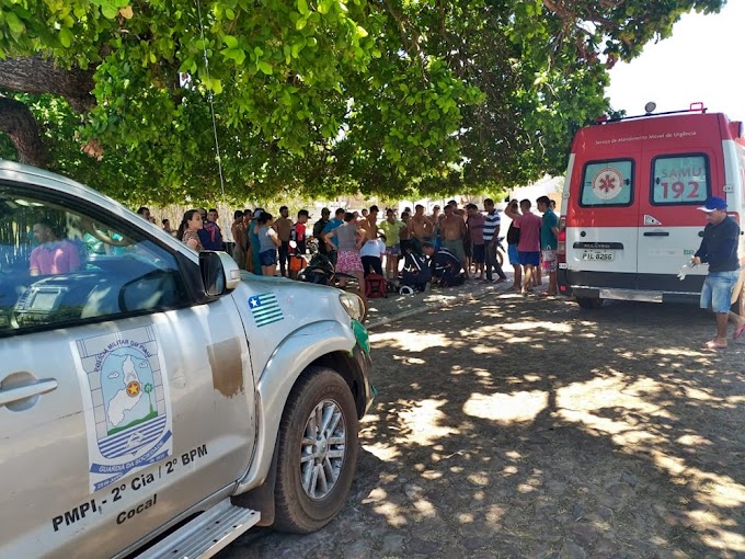 Criança de 04 anos e dois adultos ficam feridos em acidente de trânsito na zona rural de Cocal-PI