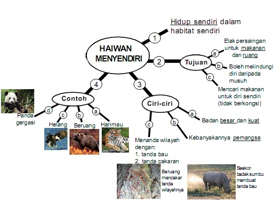 Haiwan Menyendiri (animals live in solitary)  PANITIA 