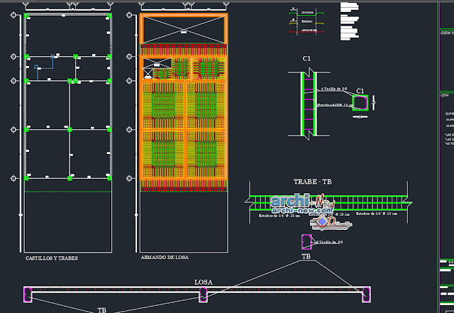 Room two levels house in AutoCAD 