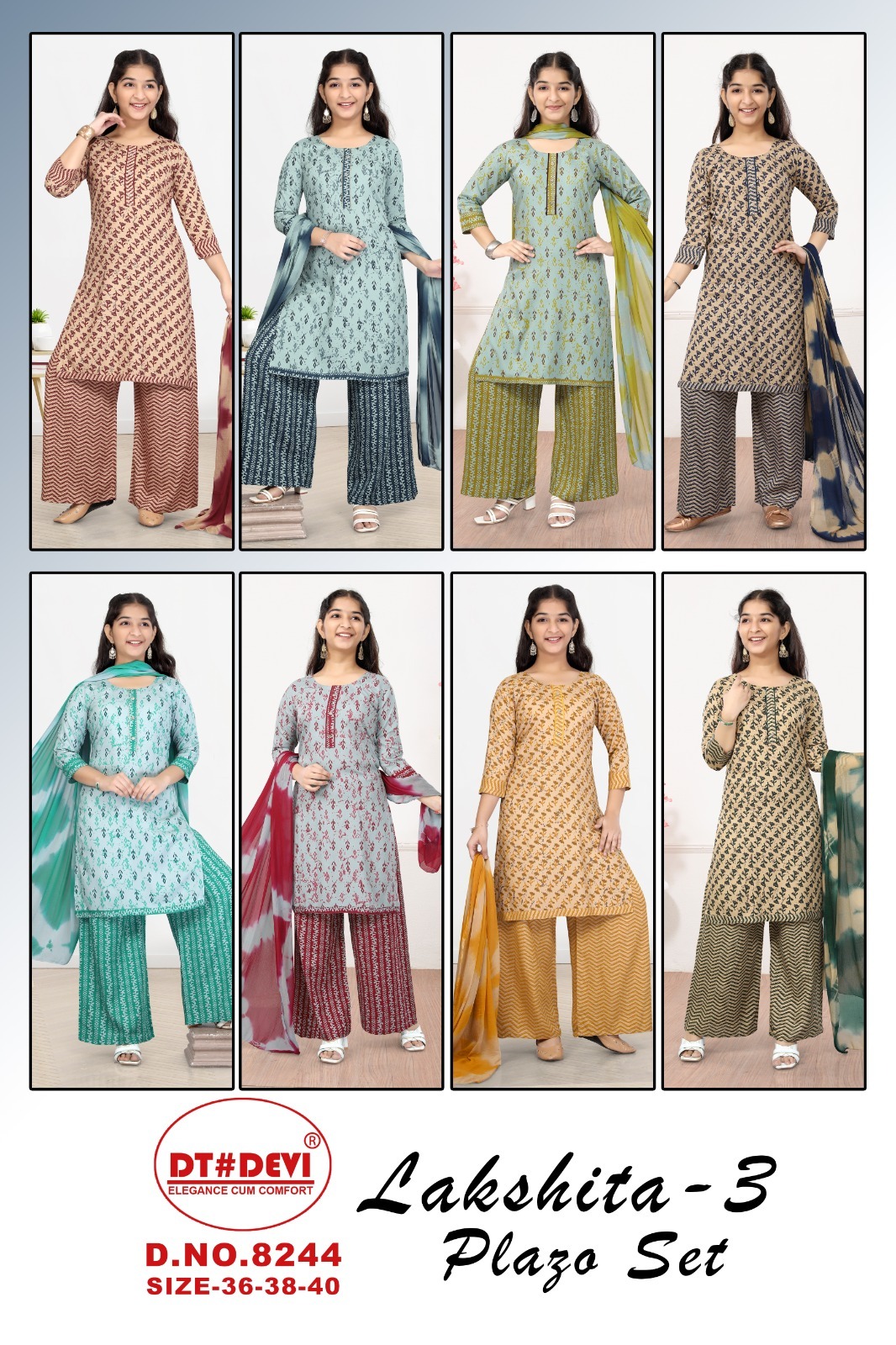 Readymade Plazzo Style Suits Manufacturer