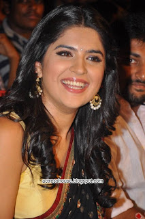 Deeksha Seth hot slevless saree stills