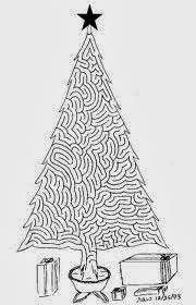 Download 5 Christmas Tree Mazes Printable for Kids