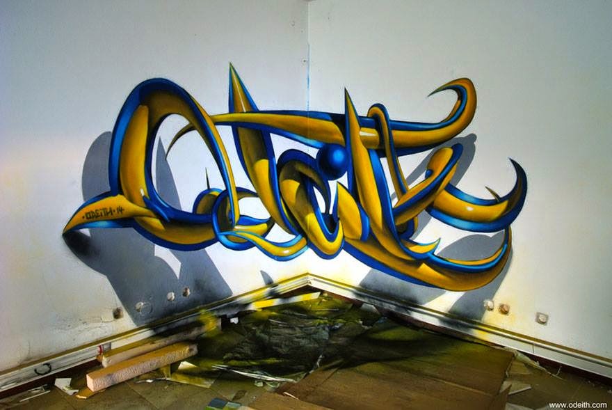 10 Lukisan Graffiti 3D Di Bucu Dinding Yang Super Cool..!!! - Selongkar10