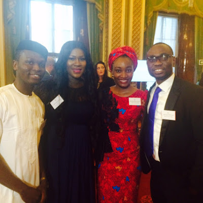 Stephanie and hubby with Nkechi Aginze