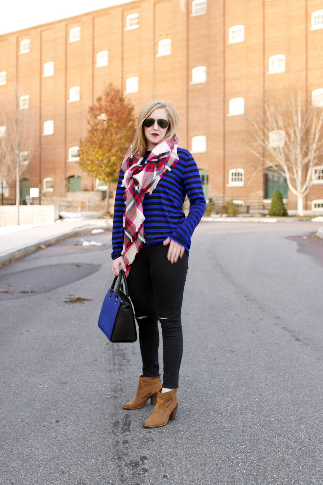 style-blueprint blog, blogger style, boston fashion blogger, gap stripe shirt, cyber monday sales, stripes and plaid,