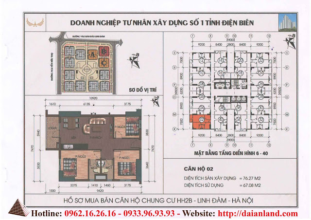 Thiết Kế Căn 02 Chung Cư HH2B Linh Đàm