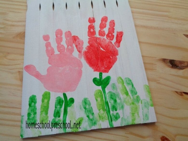 Handprint Flower Art - Mother's Day Painting Ideas