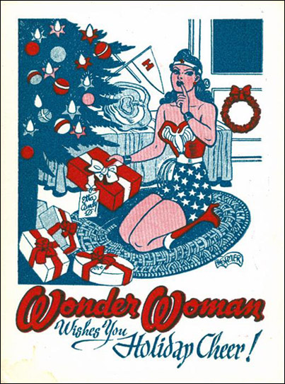 Wonder Woman os desea felices fiestas Ilustración Navidad -Missy Sale-