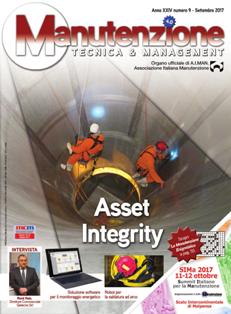 Manutenzione. Tecnica e Management - Settembre 2017 | ISSN 1123-1084 | TRUE PDF | Mensile | Professionisti | Industria | Tecnologia | Meccanica
Manutenzione. Tecnica e Management è l’Organo Ufficiale dell’Associazione Italiana della Manutenzione. La rivista copre l’intero mercato della Manutenzione, Riparazione, Processo e MRO in Italia. Articoli tecnici legati ad un focus mensile, articoli di attualità di manutenzione, novità di prodotto, industry news e il consueto appuntamento con il notiziario AIMAN: questo è il contenuto di un classico numero della rivista.