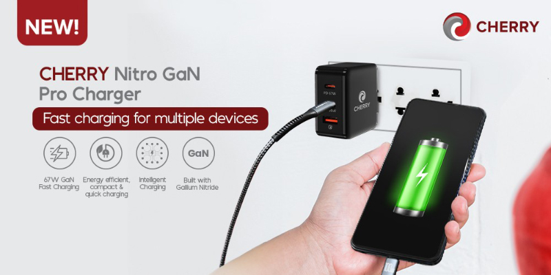 New CHERRY Nitro GaN Pro charger 67W launched!
